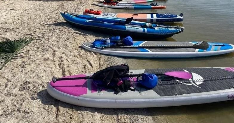 Rent paddleboards or kayaks for individuals all the way up to large groups.