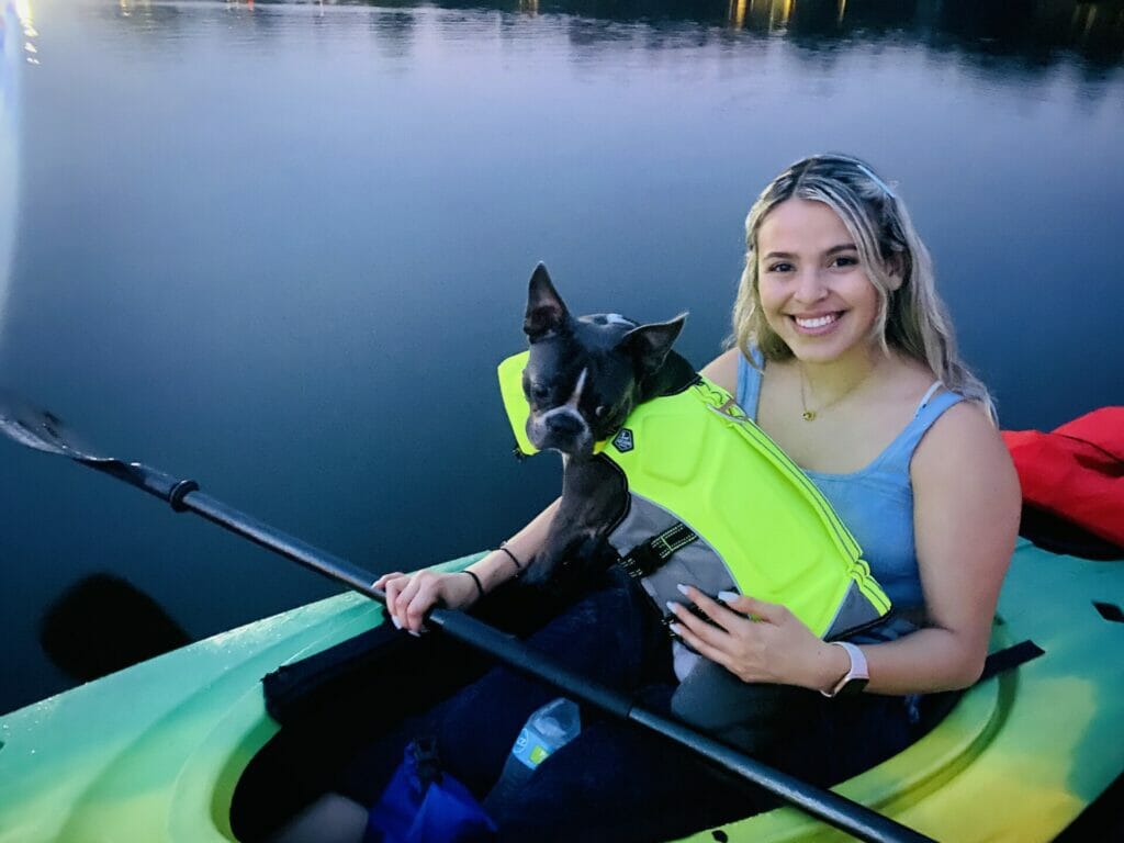 Paddle board dog downtown orlando lake ivanhoe
